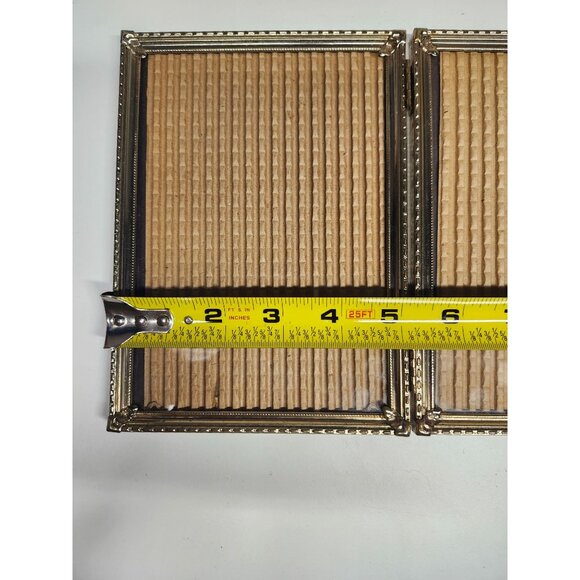 Ornate Brass Free Standing Double Picture Frame Vintage - Picture 10 of 10